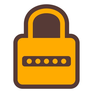 Kilit. Web simgesi basit illüstrasyon