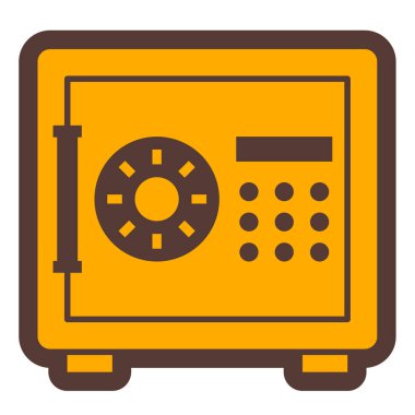 güvenli vektör glif simgesi