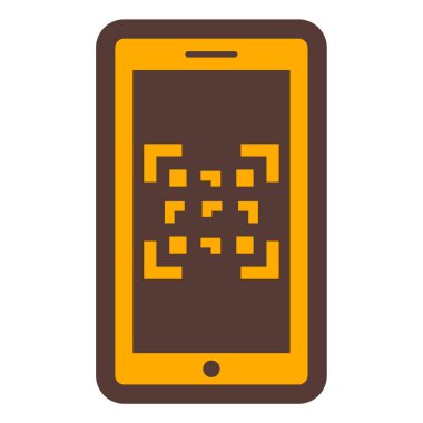 qr kod simgesi vektör çizimi