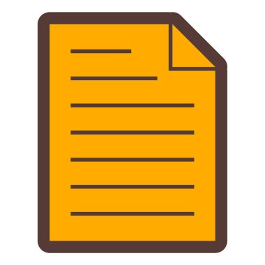 Belge. Web simgesi basit illüstrasyon