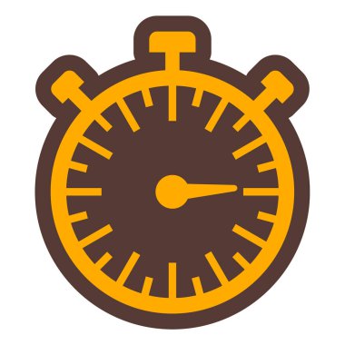 Kronometre simgesi. Web için zamanlayıcı vektör simgelerinin düz çizimi