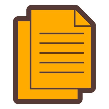 Belge. Web simgesi basit illüstrasyon