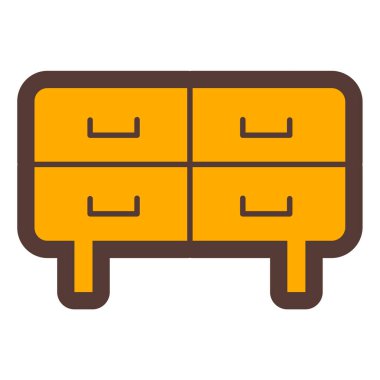 Mobilya. Web simgesi basit illüstrasyon