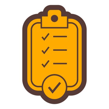 Kontrol listesi. Web simgesi basit illüstrasyon