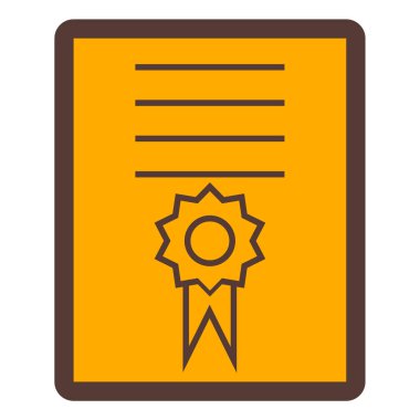 Sertifika. Web simgesi basit illüstrasyon