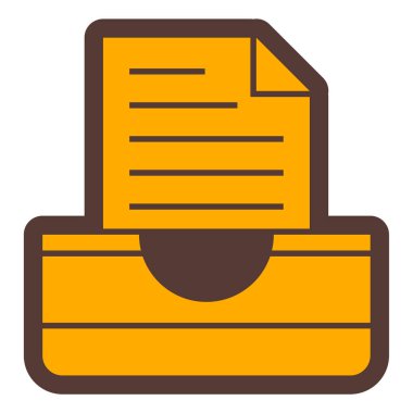 Belge. Web simgesi basit illüstrasyon