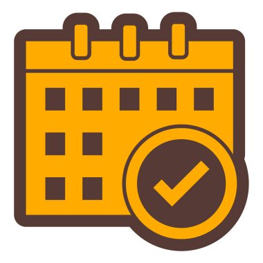 Takvim simgesi, vektör çizimi