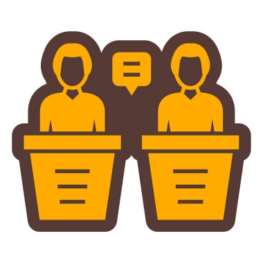 iş insanları simgesi vektör illüstrasyonu