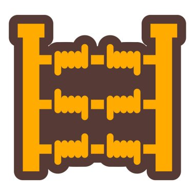 Abaküs. Web simgesi basit illüstrasyon