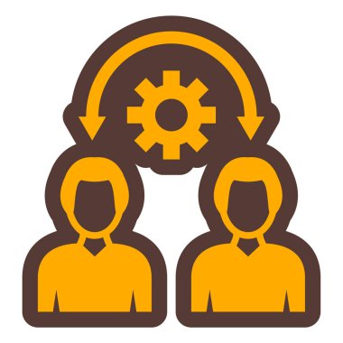 Takım çalışması. Web simgesi basit illüstrasyon