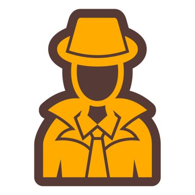 Şapkalı ve kravatlı adam vektör çizimi