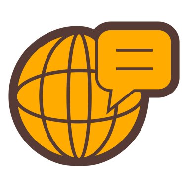 Konuş. Web simgesi basit illüstrasyon