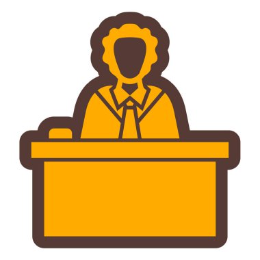 İş adamı. Web simgesi basit illüstrasyon