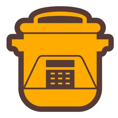 Mutfak gereçleri simgesi. Web için gaz sobası vektör simgelerinin özet çizimi