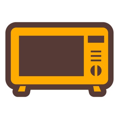 Mikrodalga fırın düz simgesi