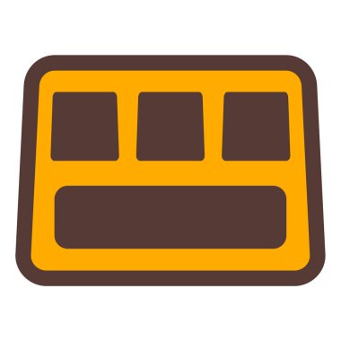 Otobüs. Web simgesi basit illüstrasyon