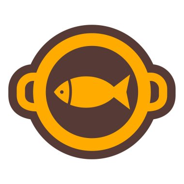 Balık. Web simgesi basit illüstrasyon