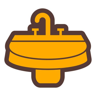 Banyo. Web simgesi basit illüstrasyon