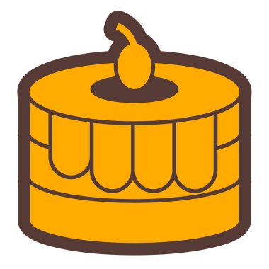 Kek. Web simgesi basit illüstrasyon