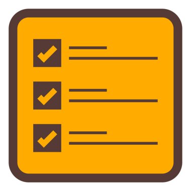 Kontrol listesi. Web simgesi basit tasarım