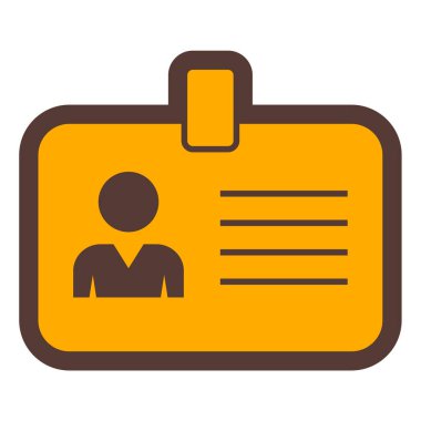 Kimlik kartı. Basit resimleme