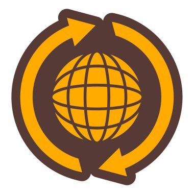 dünya simgesi vektör illüstrasyonu