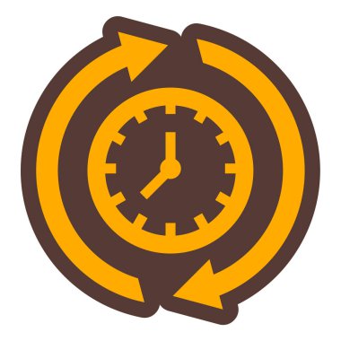 Saat. Web simgesi basit illüstrasyon