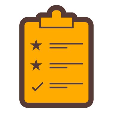 Kontrol listesi. Web simgesi basit illüstrasyon