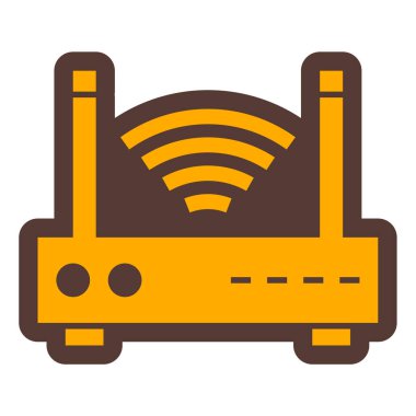 Modem. Web simgesi basit illüstrasyon