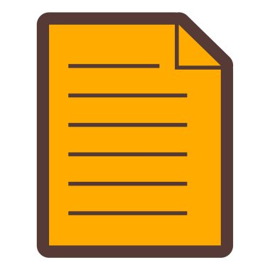 belge dosyası, düz, basit vektör illüstrasyonu