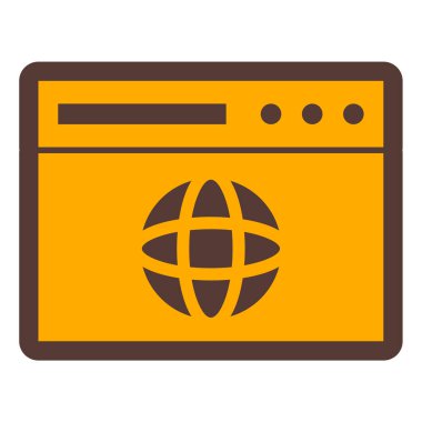 Tarayıcı ve vektör illüstrasyonu için web simgesi