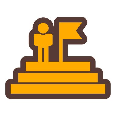 Podyum. Web simgesi basit illüstrasyon