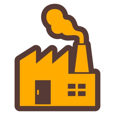 Fabrika. Web simgesi basit illüstrasyon