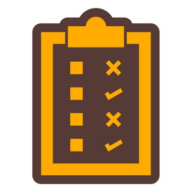 Kontrol listesi. Web simgesi basit illüstrasyon