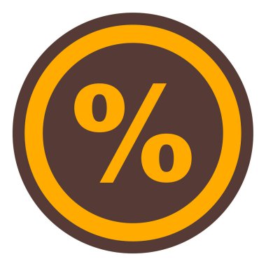 Moda Biçiminde Yüzdelik Simgesi İzole Arkaplan