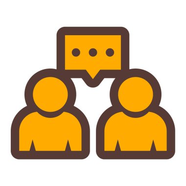 İnsanlar kabartma renk simgesini yönetir