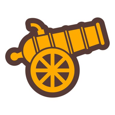 Bir ortaçağ silah simgesinin vektör çizimi