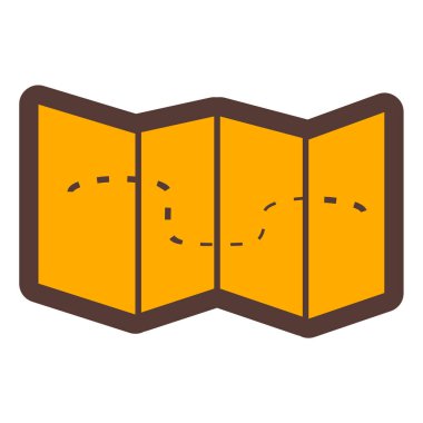 Harita. Web simgesi basit illüstrasyon