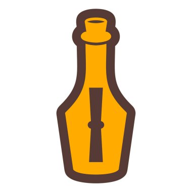 Şişe simgesi. Ağ için bira vektör simgelerinin basit illüstrasyonu