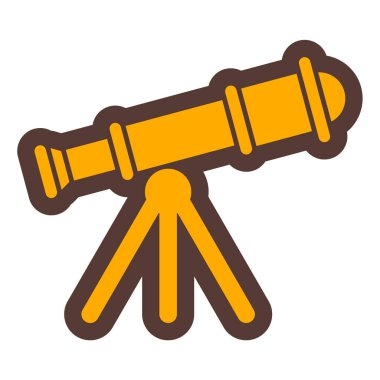 Teleskop. Web simgesi basit illüstrasyon