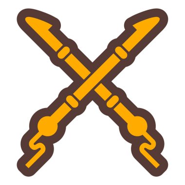 Kılıç. Web simgesi basit illüstrasyon