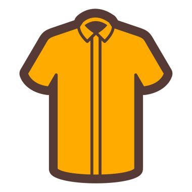 Gömlek ikonu. Web için kıyafet vektör sembolünün basit bir illüstrasyonu