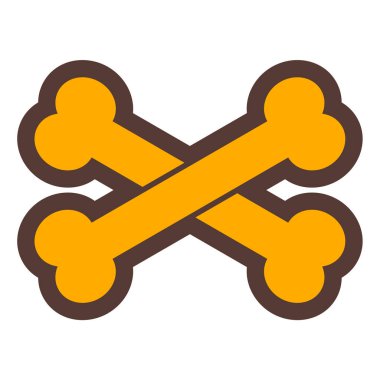 Kemik ikonu. Web için kemik vektör simgelerinin basit çizimi