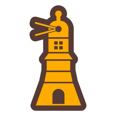 deniz feneri ikonu vektör illüstrasyonu