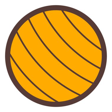 Voleybol ikonu. İnternet için basketbol sporu vektör simgelerinin basit çizimi