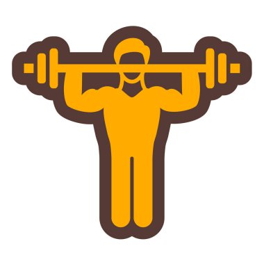 fitness ve vücut geliştirme vektör çizimi