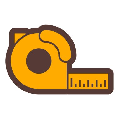 mezura simgesi. Web için yapı aracı vektör simgelerinin özet çizimi