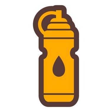 Su şişesi ikonu. Web için gaz içeceği vektör simgelerinin basit bir gösterimi