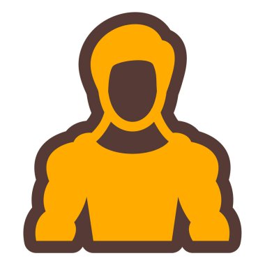 Kadın. Web simgesi basit illüstrasyon