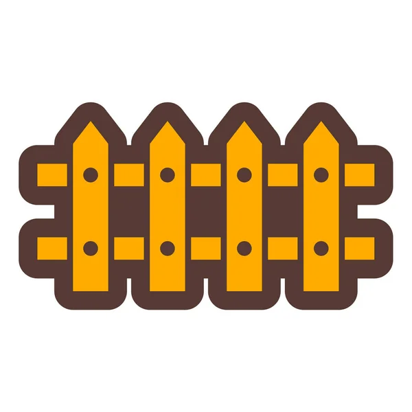 Fence Icon Simple Illustration Wood Vector Icons Web Design Isolated — ストックベクタ